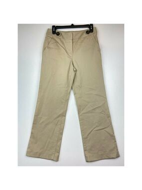 Talbots Women's Beige Wide Leg Stretch Pants Size Petite 4